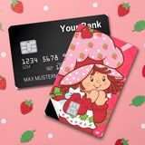 Credit Card Skin Sticker - Strawberry Shortcake - Cute Strawberry Shortcake With Berries