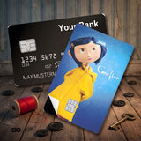 Credit Card Skin Sticker - Coraline - In Yellow Raincoat