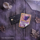 Credit Card Skin Sticker - Pokémon - Gengar Grinning With Yellow Splatter - Holographic