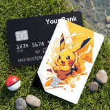 Credit Card Skin Sticker - Pokémon - Dynamic Pikachu Art - Holographic