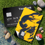 Credit Card Skin Sticker - Pokémon - Abstract Yellow And Black Pikachu - Holographic
