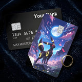 Credit Card Skin Sticker - Pokémon - Umbreon At Night With Full Moon - Holographic