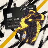 Credit Card Skin Sticker - Pokémon - Yellow And Black Line Art Umbreon - Holographic