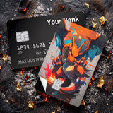 Credit Card Skin Sticker - Pokémon - Charizard With Paint Splatter - Holographic