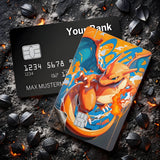 Credit Card Skin Sticker - Pokémon - Flying Charizard With Flames - Holographic