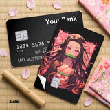 Credit Card Skin Sticker - Demon Slayer - Nezuko With Pink Eyes