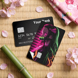 Credit Card Skin Sticker - Demon Slayer - Nezuko Neon Outline