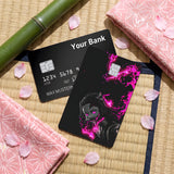 Credit Card Skin Sticker - Demon Slayer - Nezuko Pink Lightning - Holographic