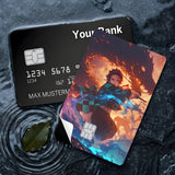 Credit Card Skin Sticker - Demon Slayer - Tanjiro With Water Dragon - Holographic