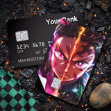 Credit Card Skin Sticker - Demon Slayer - Tanjiro Intense Close-up - Holographic