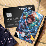 Credit Card Skin Sticker - Demon Slayer - Tanjiro Water Breathing - Holographic