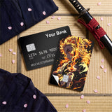 Credit Card Skin Sticker - Demon Slayer - Rengoku Flame Effects - Holographic