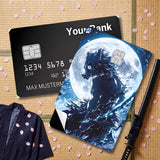 Credit Card Skin Sticker - Demon Slayer - Inosuke Under Full Moon - Holographic