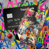 Credit Card Skin Sticker - Dragon Ball - Kid Goku Graffiti Splatter