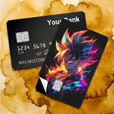 Credit Card Skin Sticker - Dragon Ball - Super Saiyan Goku Watercolor - Holographic