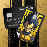 Credit Card Skin Sticker - Dragon Ball - Super Saiyan Vegeta Yellow And Black