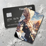 Credit Card Skin Sticker - Dragon Ball - Super Saiyan Vegeta White Aura - Holographic