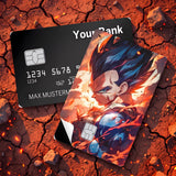 Credit Card Skin Sticker - Dragon Ball - Super Saiyan Blue Vegeta - Holographic