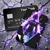 Credit Card Skin Sticker - Dragon Ball - Vegeta Purple Energy - Holographic