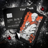Credit Card Skin Sticker - Jujutsu Kaisen - Sukuna With White Hair And Red Accents