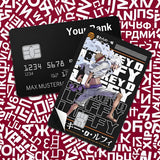 Credit Card Skin Sticker - One Piece - Luffy Gear 5 With Luffy Text Background - Holographic