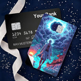 Credit Card Skin Sticker - One Piece - Luffy Gear 5 Under Starry Sky - Holographic