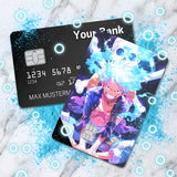 Credit Card Skin Sticker - One Piece - Monkey D. Luffy Gear 5 With Blue Energy - Holographic