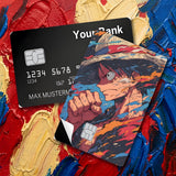 Credit Card Skin Sticker - One Piece - Painterly Style Monkey D. Luffy