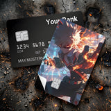 Credit Card Skin Sticker - My Hero Academia - Katsuki Bakugo With Explosions - Holographic