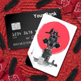 Credit Card Skin Sticker - Naruto - Akatsuki Figure Against Red Sun