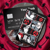 Credit Card Skin Sticker - Naruto - Sharingan Eyes And Characters Collage - Holographic