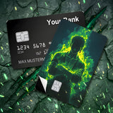 Credit Card Skin Sticker - One Piece - Roronoa Zoro Green Flame Aura - Holographic