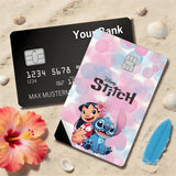 Credit Card Skin Sticker - Lilo & Stitch - Lilo And Stitch With Disney Stitch Logo - Holographic