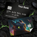Credit Card Skin Sticker - How to Train Your Dragon - Close-up Of Toothless The Dragon - Holographic