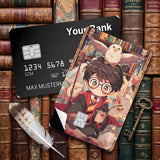 Credit Card Skin Sticker - Harry Potter - Chibi Harry Potter With Hedwig And Books