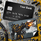 Credit Card Skin Sticker - Transformers - Bumblebee The Autobot Ready For Battle - Holographic