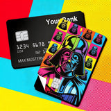 Credit Card Skin Sticker - Star Wars - Colorful Pop Art Darth Vader Helmet - Holographic
