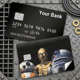 Credit Card Skin Sticker - Star Wars - Droids C-3PO, R2-D2 And BB-8 - Holographic