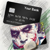Credit Card Skin Sticker - DC Comics - The Joker Scarred Face Sketch Portrait