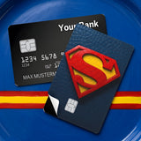 Credit Card Skin Sticker - DC Comics - Classic Superman S Logo On Blue - Holographic