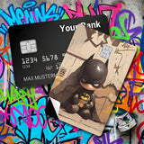 Credit Card Skin Sticker - DC Comics - Chibi Batman With Graffiti Background
