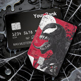 Credit Card Skin Sticker - Marvel - Venom Close-up With Tongue Out - Holographic