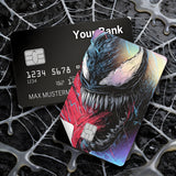 Credit Card Skin Sticker - Marvel - Menacing Venom Face Close-up - Holographic