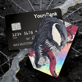 Credit Card Skin Sticker - Marvel - Venom Profile With Long Tongue - Holographic