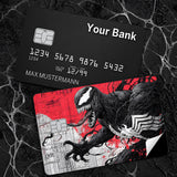 Credit Card Skin Sticker - Marvel - Venom Crawling In Full Body - Holographic