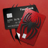 Credit Card Skin Sticker - Marvel - Black Spider Logo On Red Background