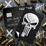 Credit Card Skin Sticker - Marvel - The Punisher Skull On Textured Background