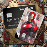 Credit Card Skin Sticker - Marvel - Iron Man In Suit Artistic Collage - Holographic