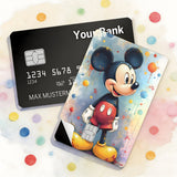Credit Card Skin Sticker - Mickey Mouse & Friends - Watercolor Mickey Mouse With Colorful Dots - Holographic