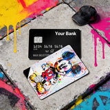 Credit Card Skin Sticker - Mickey Mouse & Friends - Graffiti Paint Splatter Mickey Mouse - Holographic
